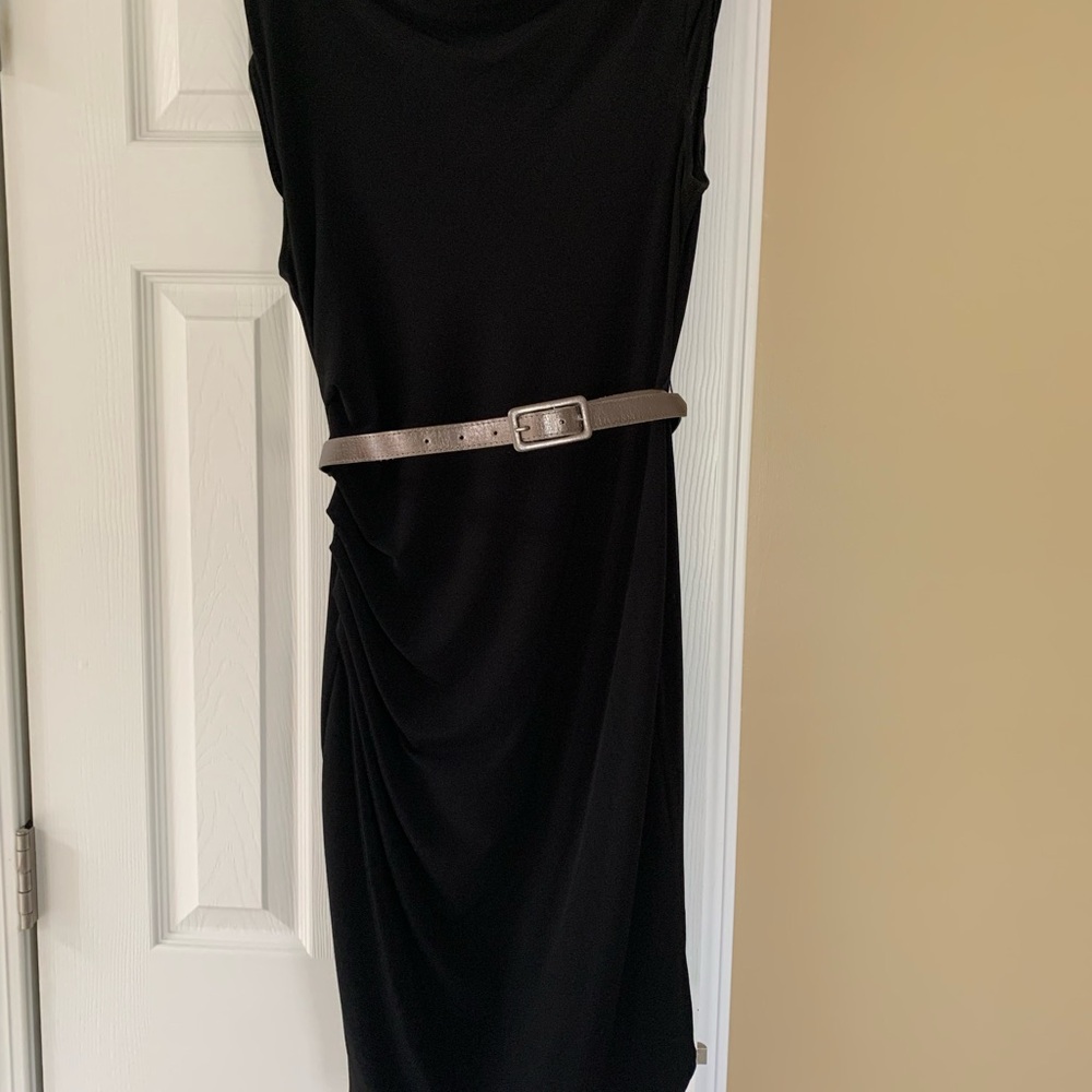 Saks Fifth Avenue Black Midi Dress